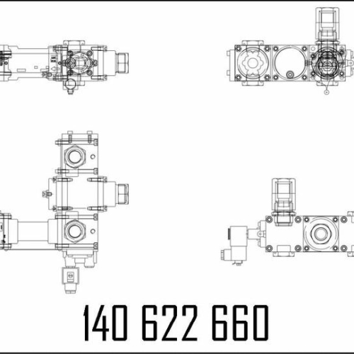 140622660 - METER BLOCK.EM 2 CHANNEL R SHELL SK98 INLETS.EXTERNAL,OUTLET.RIGHT ABOVE